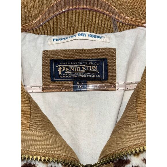 Pendleton Foxglove Fleece Bomber Jacket Aztec Women’s XL Tan Southwestern Aztec - Picture 3 of 6